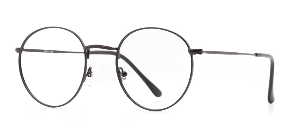 CARETTA Eyeglasses Teenage Man,Woman,Unisex Round Full-Rimmed Metal Unfiltered CRTTA MTL 7521-C.02